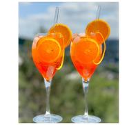 Topkapi Set Stella Spritz-Juego de Vasos para aperol, cócteles, Bebidas Mixtas, Lillet, Campari Amalfi, Hugo, Vidrio Templado, 44,5 cl (445 ml)