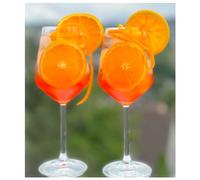 Topkapi Aperol Spritz Vaso Heesthal - Vasos de cóctel Aperol, 370 ml, cristal profesional para Aperol Spritz, Lillet, Hugo, Amalfi, cócteles, 6 unidades
