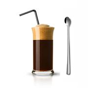 Topkapi Monaco Copas de café Helado, Cristal y Acero Inoxidable, 30 cl (300 ml) + Löffel