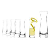 Topkapi Tiki Akari - Juego de vasos de chupito Tiki Akari (6 unidades) y jarra (1 unidad) para Tequila, vodka, ron, chupitos, Tiki Bar Serie, para 6 personas