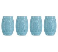 Topkapi Tiki Becher Mahana - Juego de vasos Tiki para cóctel, Serie Tiki Bar, 490 ml, XL (Azul)