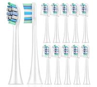 Topkitfice - Cabezal de cepillo de dientes para Philips Sonicare (12 unidades, compatible con cepillo eléctrico Phillips 4100 5100 6100 9900 C1 C2 W2 W3 G2 G3 y superior)