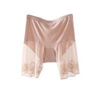 TOPLAZA Bragas Mujer Anti Fricción Encaje Tallas Grandes 60-110 kg, Beige, XXL/3XL