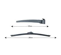 TopLight - Brazo y cepillo para limpiaparabrisas de 285 mm