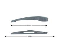 TopLight - Brazo y cepillo para limpiaparabrisas de 305 mm