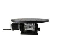 Toplionace Plataforma Giratoria de Banco de Trabajo Giratorio Eléctrico de 360 Grados HY-E300 de 300MM para Máquina de Marcado y Grabado (Negro)