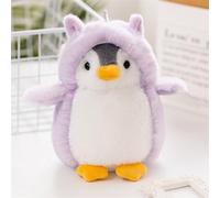 TOPLITHE Adorables Peluches de Pingüino, 20CM Juguetes de Peluche Suaves Pingüino de Dibujos Animados en Varios Disfraces for Regalos for Niños(Purple)