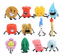 TOPLITHE Battle for Dream Island Felpa de Peluche, Bfdi Plushies muñeca Suave rellena con Detalles Bordados para fanáticos de los niños (12 Piezas)