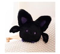TOPLITHE Pequeño Murciélago De Felpa, Kawaii Negro Blanco Murciélago Animales De Peluche Ángel Diablo Juguete for Niñas Niños Cumpleaños Halloween (Color : Black)