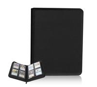 Toploader Álbum de tarjetas coleccionables para 160 tarjetas, 4 compartimentos, encuadernador de tarjetas rígidas con fundas para carga superior 3x4, encuadernación para Magic, YuGiOh, MTG y TCG