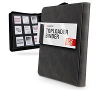 Toploader Binder - Álbum Toploader Premium de 9 compartimentos con 252 compartimentos para Toploader estándar de 3''x4'' - Álbum de cromos - Carpeta de cromos - Negro