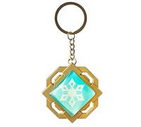 TopLucky Genshin - Llavero luminoso con diseño de juguete de impacto Liyue Vision Cryo, llavero dorado con figura de juego, llavero con colgante de personaje Genshin , amarillo, M