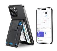 TopMade Cartera Magsafe, funciona con Apple Find My, cartera magnética más fuerte para iPhone 16/15/14/13/12, para iPhone con soporte ajustable, soporte para 9 tarjetas (fibra de carbono negro)