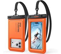 TopMade Paquete de 2 fundas flotantes impermeables para teléfono, IP68, para playa, kayak, crucero, viajes, bolsa seca para iPhone 17, 16, 15 Pro Max, Samsung S26 Ultra de hasta 7 pulgadas, color