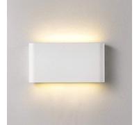 Topmo-plus 12w Bañadores de pared escalera impermeable IP65 moderno Focos pared al aire libre exterior interior aluminio moderno oficina Arriba y Abajo 1320LM (Blanco/blanco cálido)