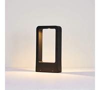 Topmo-plus Poste de Jardín Con Pica de Tierra y Lámpara de Camino - 7W Bridgelux LED COB Fija - Aplique de Pista Con Estaca Para Paisaje - Aluminio Fundido Negro 3000K 30CM