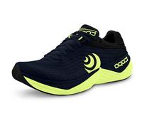 Topo Athletic Ultrafly 5 - Zapatillas para hombre, ligeras, cómodas, amortiguadas y duraderas, con desnivel talón-puntera de 5 mm, para correr por carretera, azul marino/lima, talla 45