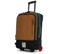 Topo Designs Global Travel - Maleta de viaje con ruedas, equipaje de mano de 44 L, 3 asas, ruedas suaves y resistentes, mango telescópico, duradera y resistente, certificado WRAP, sin PFAS, Oliva