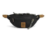 Topo Designs Mountain - Riñonera para la cadera, construcción de nailon 100% reciclado, capacidad de 2 litros, cremalleras YKK, negro / neutro, Talla única