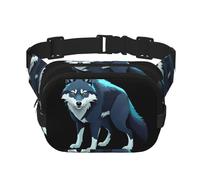 Topo Map Wolf Pack - Riñonera multifuncional estampada unisex a la moda, bolsa de transporte deportiva de viaje