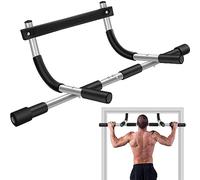 TOPOKO Barra de dominadas para puerta, sin tornillos, barra portátil para dominadas, marco de puerta de entrenamiento de fuerza, barra colgante para ejercicio, barra de entrenamiento de puerta con