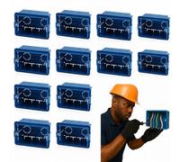 Topolenashop 12 cajas empotrables eléctricas 503 3 módulos - Cajas de pared 100 x 60 x 40 mm IP40 para enchufes e interruptores, compatibles con Bticino, Vimar y Gewiss, para instalaciones eléctricas