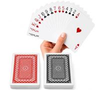 topolenashop 2 barajas de cartas francesas plastificadas - 108 cartas de juego con 52 cartas + 2 mazos de baraja - Poker, escala, rummy, Burraco, cartas rojas y negras