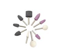 Topolenashop Juego de 10 piedras abrasivas con vástago de 3 mm y 6 mm para taladro - Pulido, desbarbado y pulido - metal, plástico, cerámica, madera - Ø 8-25 mm 9363521