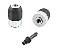 Topolenashop Portabrocas autoajustable 2-13 mm con casquillo SDS Plus - Mandril taladro universal, apriete rápido, compatible con Bosch GSB GSR, para brocas de taladro, HSS resistente, adaptador