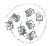 Topological Plan Metals - Cadena corporal con amatistas azules, longitud modificable, unisex, tradicional, joyería para la cintura, elegante, unisex, One Size, como se describe, como se describe