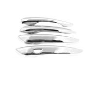 TOPOLVLCKC Cubierta De Manija De Puerta De Fibra De Carbono Cromada, Pegatina Antiarañazos, Accesorios Para Coche, Para M&azda 3 BP 4.ª Generación 2019-2024 2020 Manijas Puerta(Chrome)