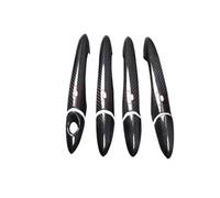 TOPOLVLCKC Embellecedor Adhesivo Para Manija De Puerta Exterior De Coche, Fibra De Carbono Auténtica, Para Alfa Romeo, Giulia 952, Stelvio 949 (2017-2018) Manijas Puerta(Without sensor)