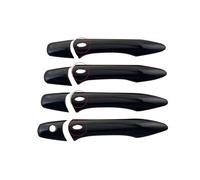 TOPOLVLCKC Embellecedor De Manija De Puerta De Coche, Accesorio De Carbono Negro, Estilo Pasta, Para I&nfiniti QX80 2008 2010 2011 2013 2016 2017 2018 2019 Manijas Puerta(Black 4 Smart hole)