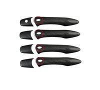 TOPOLVLCKC Embellecedor De Manija De Puerta De Coche, Accesorio De Carbono Negro, Estilo Pasta, Para I&nfiniti QX80 2008 2010 2011 2013 2016 2017 2018 2019 Manijas Puerta(Carbon 4 Smart hole)