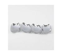 TOPOLVLCKC Embellecedor De Manija De Puerta De Coche, Adhesivo Decorativo, Accesorios Para A*udi A4, B8, Q5, Q3, Color Negro Brillante Y Cromado. Manijas Puerta(Silver bowl)