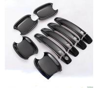 TOPOLVLCKC Embellecedor De Manija De Puerta De Coche, Adhesivo Decorativo, Accesorios Para A*udi A4, B8, Q5, Q3, Color Negro Brillante Y Cromado. Manijas Puerta(Black handle-bowl)