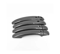 TOPOLVLCKC Embellecedor De Manija De Puerta De Coche De Fibra De Carbono Cromada Para A*udi A4 B8 Q5 Q3, Adhesivo Decorativo, Accesorios Para Automóviles. Manijas Puerta(Carbon fiber)