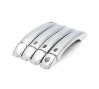 TOPOLVLCKC Embellecedor De Manija De Puerta De Coche De Fibra De Carbono Cromada Para A*udi A4 B8 Q5 Q3, Adhesivo Decorativo, Accesorios Para Automóviles. Manijas Puerta(Silver)
