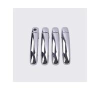 TOPOLVLCKC Embellecedor De Manija De Puerta De Coche De Fibra De Carbono Cromada Para Suzuki Para Splash Celerio Ciaz, Accesorios Para Coche Manijas Puerta(A Silver 1 keyhole)