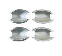 TOPOLVLCKC Embellecedor De Manija De Puerta De Coche, Estilo Pasta, Para N&issan X-Trail T33 2008 2009 2010 2011 2013 Qashqai, Color Negro Carbono Manijas Puerta(Chrome bowl cover)