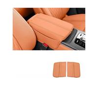 TOPOLVLCKC Funda Protectora para Reposabrazos De B&YD Han DMI/EV, Reposabrazos Central De Cuero con Almohadilla para Aumentar La Altura, Bolsa De Almacenamiento Auto Center Console(Orange,Style A)