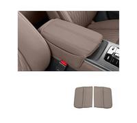 TOPOLVLCKC Funda Protectora para Reposabrazos De B&YD Han DMI/EV, Reposabrazos Central De Cuero con Almohadilla para Aumentar La Altura, Bolsa De Almacenamiento Auto Center Console(Brown,Style A)