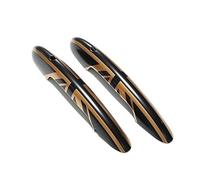 TOPOLVLCKC Juego De 2 Pegatinas Para Manija De Puerta De M&ini C&ooper S JCW F56 F57, Color Negro Brillante, Accesorios Exteriores Para Estilizar El Coche. Manijas Puerta(Gold Jack,No Hole and No Ligh