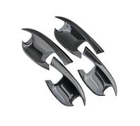 TOPOLVLCKC Juego De 4 Cubiertas Para Manija De Puerta De Coche, Embellecedor De Plástico, Estilo Fibra De Carbono, Color Negro, Para K&ia K5 Optima 2020-2021 Manijas Puerta