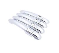 TOPOLVLCKC Manijas De Fibra De Carbono Para Puertas De Coche O Cubiertas Cromadas Brillantes Para R&enault Megane II MK2 2003-2008, Accesorios Para Coche. Manijas Puerta(R 4 Button 4 Door)