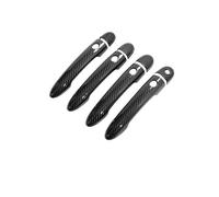 TOPOLVLCKC Manijas De Fibra De Carbono Para Puertas De Coche O Cubiertas Cromadas Brillantes Para R&enault Megane II MK2 2003-2008, Accesorios Para Coche. Manijas Puerta(U Handle 4 Buttons)