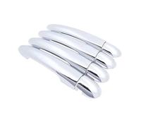 TOPOLVLCKC Manijas De Fibra De Carbono Para Puertas De Coche O Cubiertas Cromadas Brillantes Para R&enault Megane II MK2 2003-2008, Accesorios Para Coche. Manijas Puerta(W No Button 4 Door)