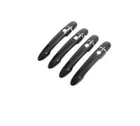 TOPOLVLCKC Manijas De Fibra De Carbono Para Puertas De Coche O Cubiertas Cromadas Brillantes Para R&enault Megane II MK2 2003-2008, Accesorios Para Coche. Manijas Puerta(A Handle 4 Buttons)