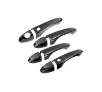TOPOLVLCKC Para Dodge Dart 2013 2014 2015 2016 1 Juego De Cubierta De Manija De Puerta Exterior De Coche, Moldura De 3 Orificios, Ajuste De Fibra De Carbono Negra Estilo ABS Manijas Puerta