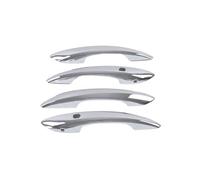TOPOLVLCKC Para Elantra CN7 2021 2022 2023 Avante I30 Sedán, Cubierta De Manija De Puerta Cromada De Fibra De Carbono Negra Brillante, Accesorio Adhesivo Manijas Puerta(2 Smart hole Chrome)